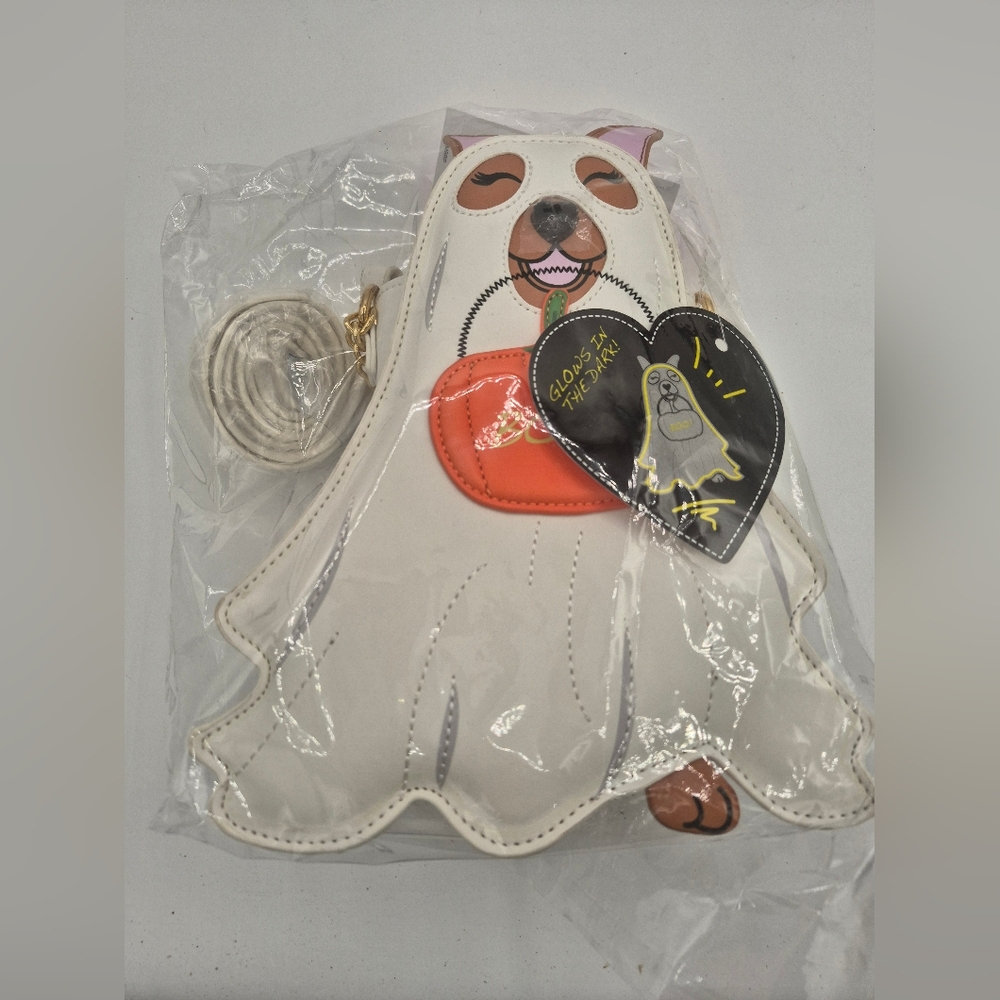 Besty Johnson Glow In The Dark Ghost Dog Crossbody